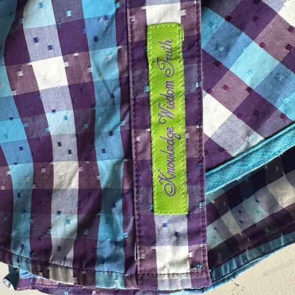 Robert Graham Classic Fit Plaid Short Sleeve Button Up Shirt M - Picture 7 of 11